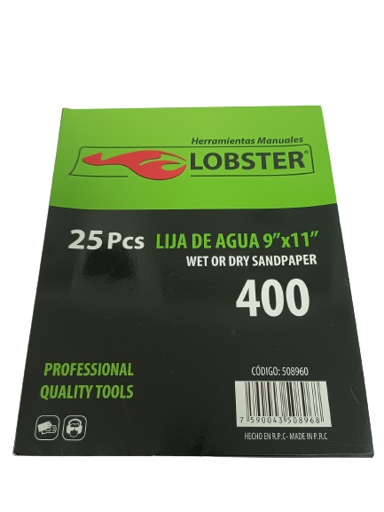 Lija Agua Grano 400 Lobster - Ox Tools